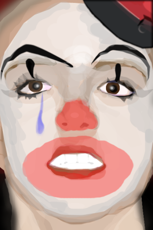 Britney Spears Sad Clown Closeup